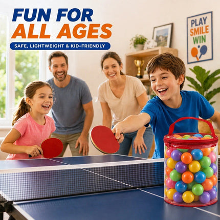 100 Pack 3-Star Table Tennis Balls – ABS Training Set