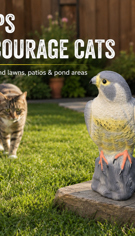 Realistic Hawk Decoy Bird Scarer Pest Deterrent Garden Pigeon Crow Cat Repeller