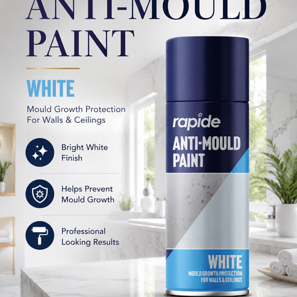 Anti Mould Spray Paint 400ML One Coat White Finish