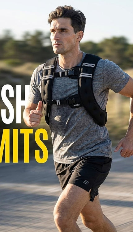 Weighted Vest 5kg 10kg Adjustable Running & home Gym Workouts No Bounce Training
