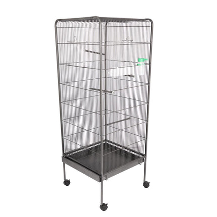 Large 53" Steel Bird Cage Standing Flight Aviary for Parrots Cockatiels & Pigeon