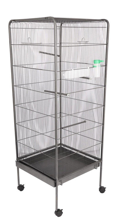 Large 53" Steel Bird Cage Standing Flight Aviary for Parrots Cockatiels & Pigeon