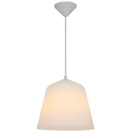 Adjustable Pendant Ceiling Light Classic White Plastic Bedroom Light 270mm Dia