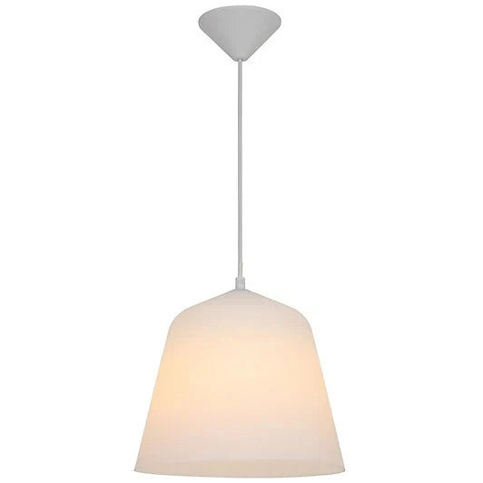 Adjustable Pendant Ceiling Light Classic White Plastic Bedroom Light 270mm Dia