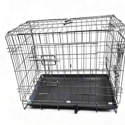 30 Inch Heavy Duty Metal Dog Cage Crate Medium Size Black Pet Kennel Carrier