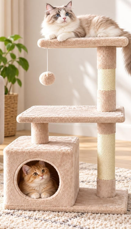 85cm Cat Tree Tower Sisal Scratching Post Condo Perch Activity Centre for Cats