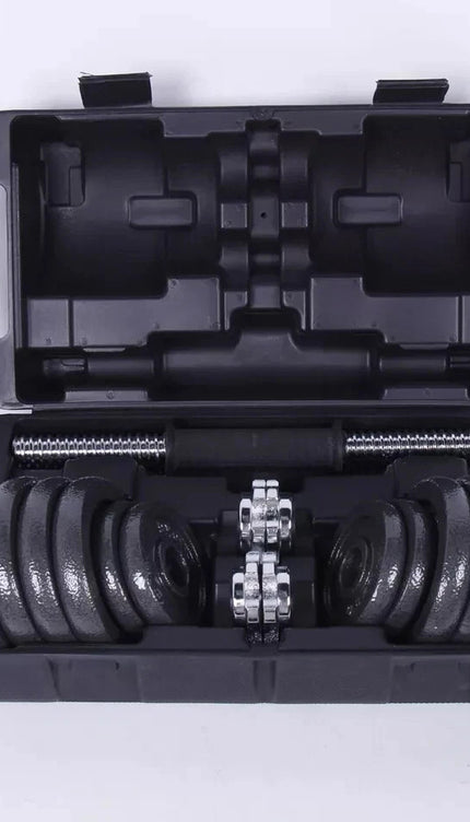 50KG Adjustable Cast Iron Dumbbell Barbell Set Weights Kit for Home Gym Workout