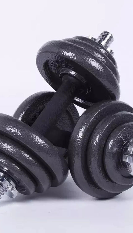 50KG Adjustable Cast Iron Dumbbell Barbell Set Weights Kit for Home Gym Workout