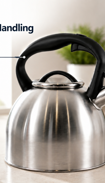 2.8L Whistling Kettle Stove Top Kitchen Stainless Steel Tea Coffee Water Boiler