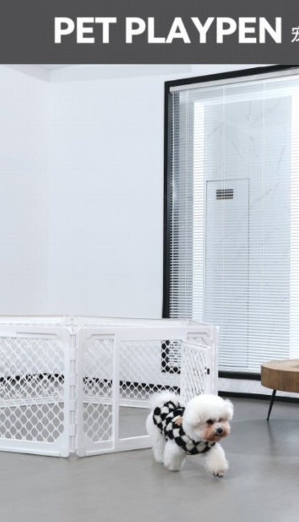 Dog Pet Pen 6 Panel Puppy Plastic Playpen Run Cage Foldable Fence Enclosure
