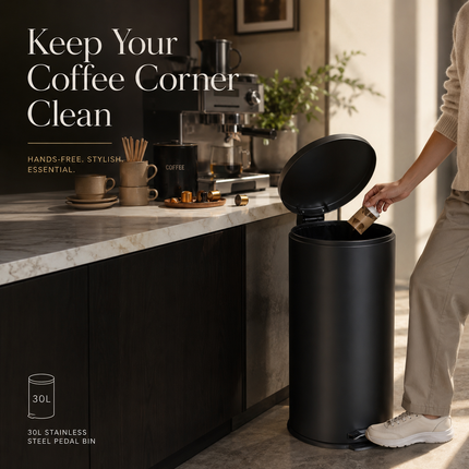 30L Pedal Bin With Removable Inner Bucket