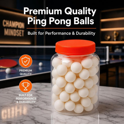 ABS Table Tennis Balls with Storage Jar for Training & Games