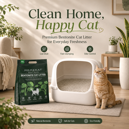 Bentonite Cat Litter Fast Clumping Unscented Dust Free Odour Control 10L