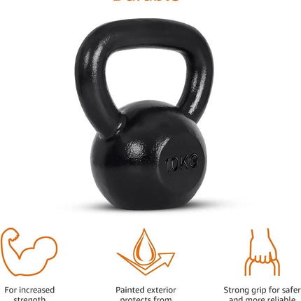 Cast Iron Kettlebell 4KG–20KG Strength Training Home Gym Fitness Weight Lifting