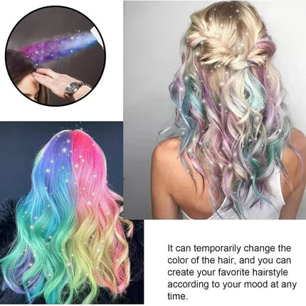 Hair Spray Temporary Rainbow Colour Party Halloween Cosplay Easy Wash - 200ML