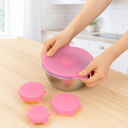 12 Pack Reusable & Flexible Silicone Food Covers