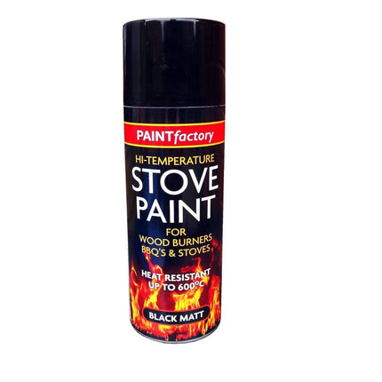Stove Paint Spray 400ML Heat Resistant Matt Black