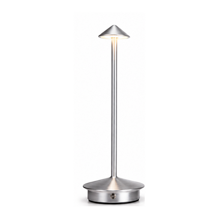 Cordless LED Table Lamp USB-C Rechargeable Dimmable Metal Light 3 Colour Modes