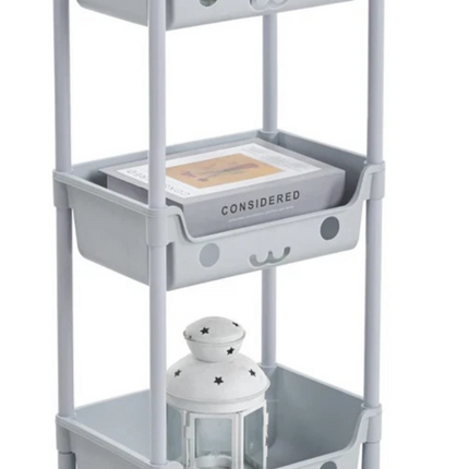 3-Tier Rolling Storage Trolley with Wheels