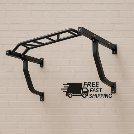 Pull Up Bar Wall Mounted Chin Up HDuty Power Tower Dip Station Multifunctional