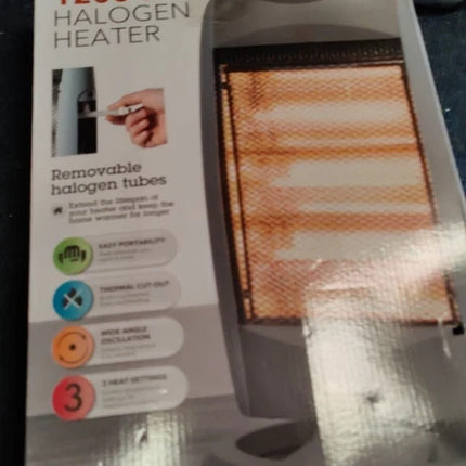 Electrical Halogen Heater 1.2kW 3 Heat Settings For Home & Office-USED