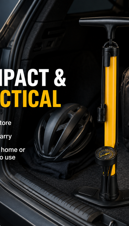 Bike Floor Pump with Pressure Gauge