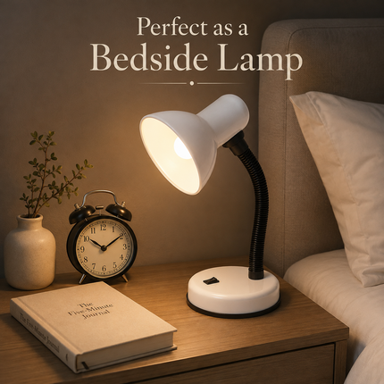 Study Desk Lamp Flexible Neck E27 40W Simple Design for Study Work Room Home