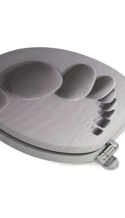 18” Universal Bathroom Toilet Seat – Pebbles Black Novelty WC Seat with Fittings