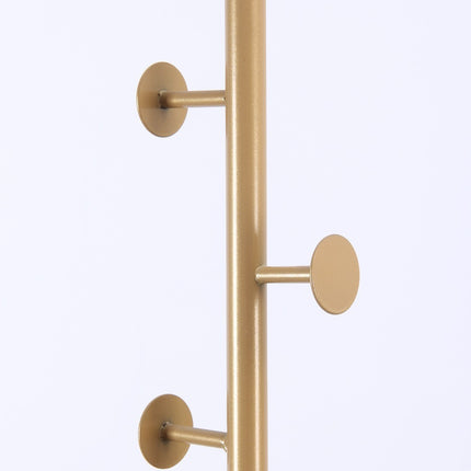 Gold Metal Coat Stand Garment Rack 8 Hook Jacket Umbrella Hanger Clothes Rack