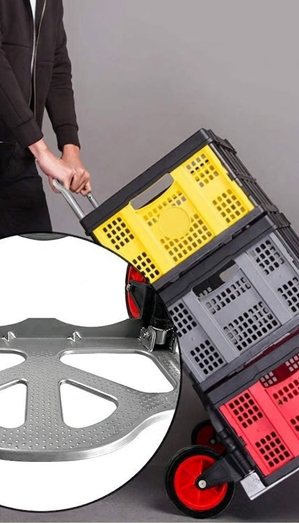 Foldable Hand Sack Truck 70kg Heavy Duty Trolley Cart with Adjustable Handle