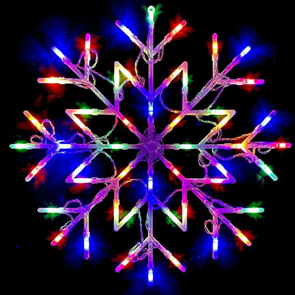 50 LED Christmas Snowflake Light Indoor Outdoor Xmas Decoration Home Garden