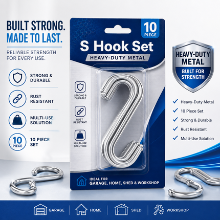 Stainless Steel S Hooks – Pack