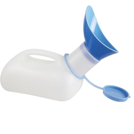 Unisex 1000ml Urinal Bottle with Snap Lid Portable Travel Outdoor Pee Container