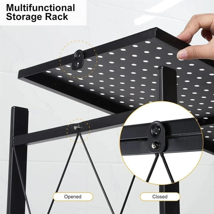 Folding Shelf Storage Portable Rack Shelves Garage Kitchen Warehouse Pantry Shed