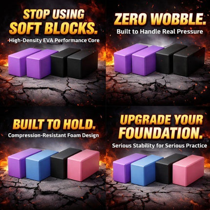 Yoga Gym Blocks Brick Foam Pair Exercise Training Pilates Meditation Anti Slip