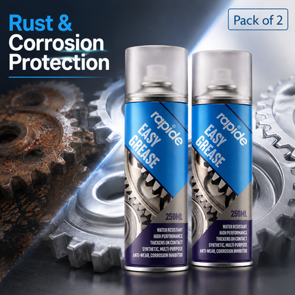 2x Easy Grease Spray Lubricant Synthetic Oil Waterproof Rust Protection 250ml