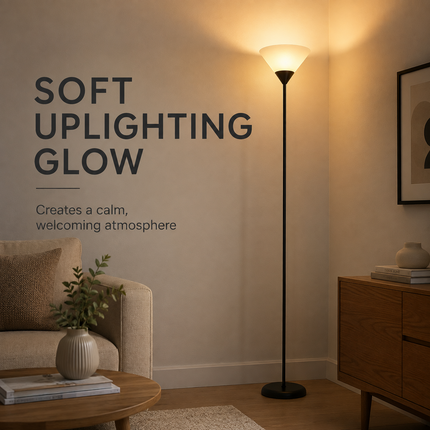 Uplighter Floor Lamp Sleek & Modern Standing Tall Lamp for Home Office