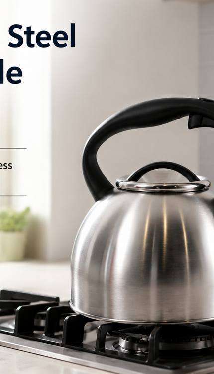 2.8L Whistling Kettle Stove Top Kitchen Stainless Steel Tea Coffee Water Boiler