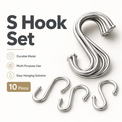 Stainless Steel S Hooks – Pack