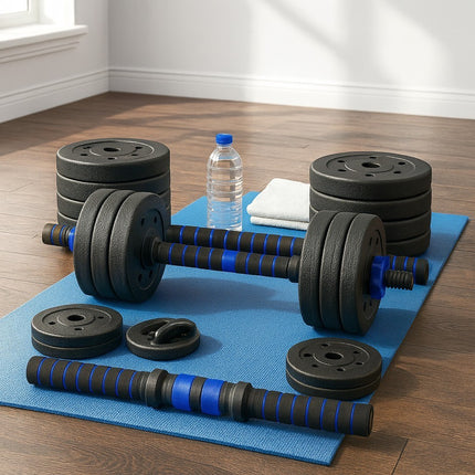 Dumbbell Barbell Set 40KG Complete Home Training System
