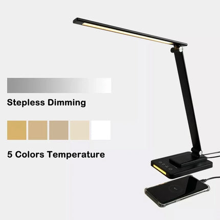 LED Desk Lamp with USB Night Light Dimmable Touch Control for Home Office Study