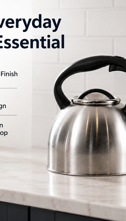2.8L Whistling Kettle Stove Top Kitchen Stainless Steel Tea Coffee Water Boiler