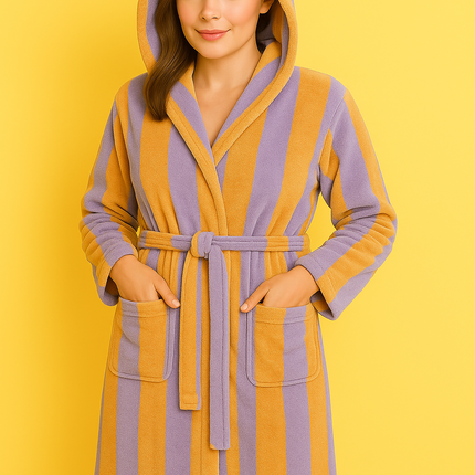 Unisex Cotton Terry Bathrobe Soft Towel Gown Dressing Robe Men Women