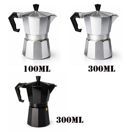 Moka Pot Stovetop Aluminium Kitchen Italian Espresso Ground Coffee Latte Maker