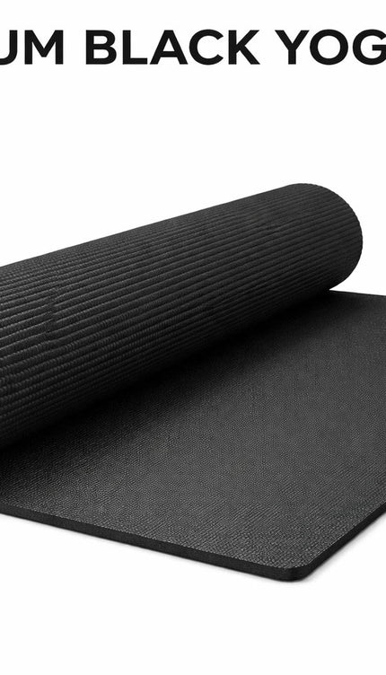 Yoga Mat Thick 10mm Non-Slip PVC Exercise Floor Mat For Gym Pilates & Home