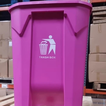 80L Pink Recycling Pedal Bin – Waste Trash Dustbin for Kitchen Home Office