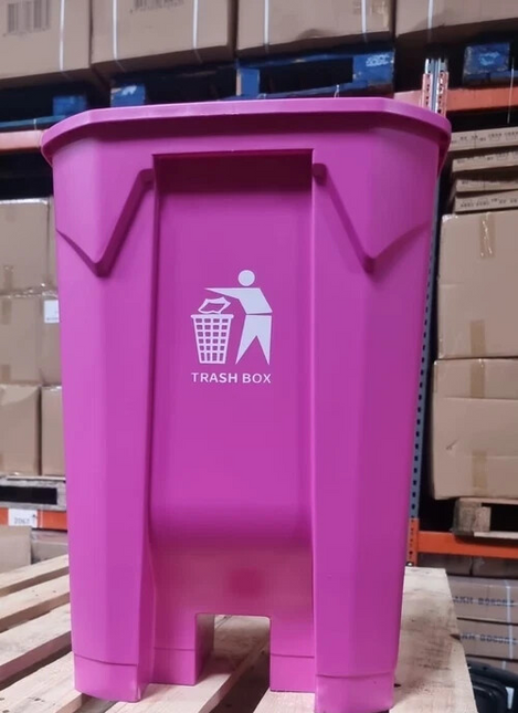 80L Pink Recycling Pedal Bin – Waste Trash Dustbin for Kitchen Home Office