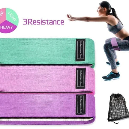 Resistance Bands Set Fabric Men Women Exercise Glute Workout Hip Circle Non Slip