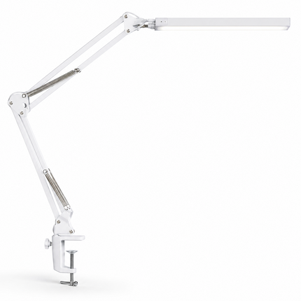 LED Metal Desk Lamp with Clamp USB 3 Colour Modes 10 Brightness Levels Swing Arm