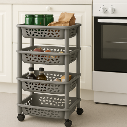 3/4 Tier Grocery Storage Trolley